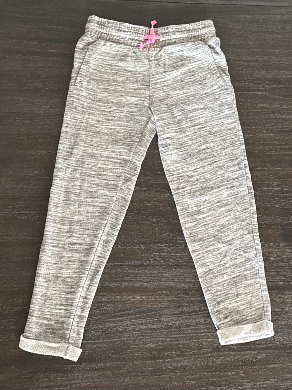 Danskin Girls Medium (7/8) Gray Jogger Sweatpants